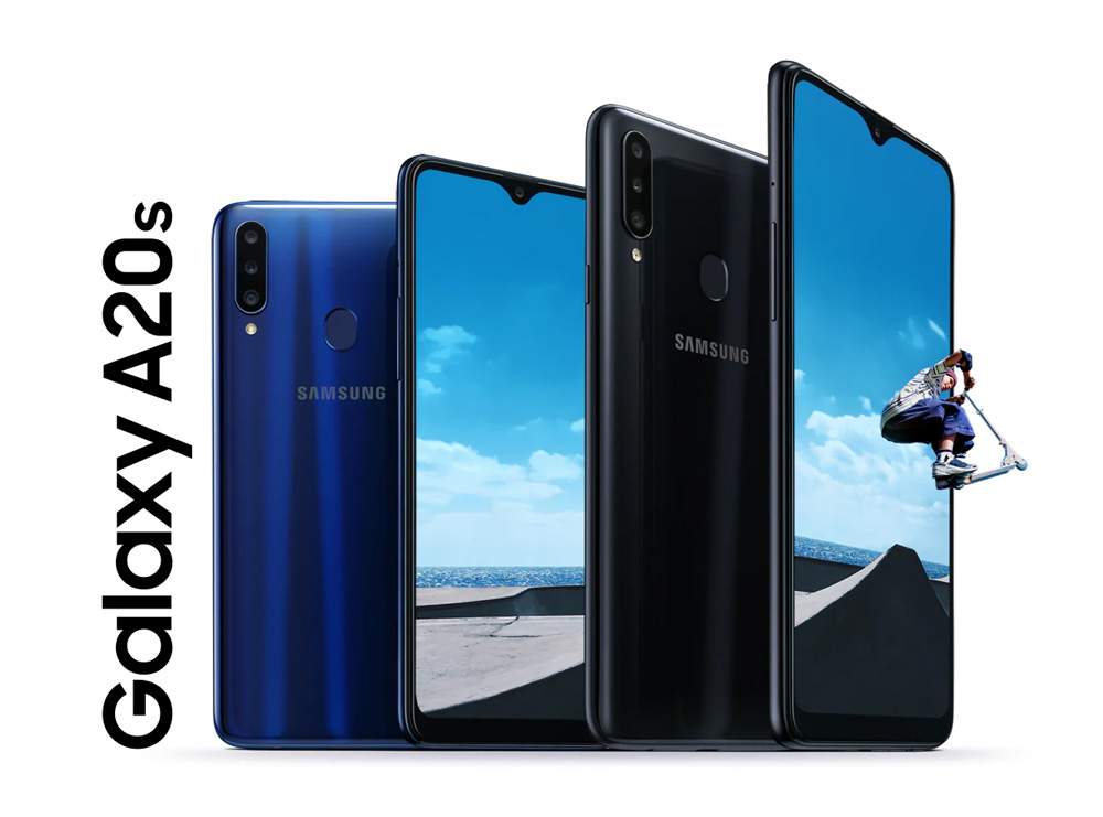 Samsung Galaxy A20s 4G LTE Smartphone 6.5 Inch Snapdragon 450G 4GB 64GB 13.0MP+8.0MP+5.0MP Triple Rear Cameras Fingerprint ID Dual SIM Android 9.0 - Red