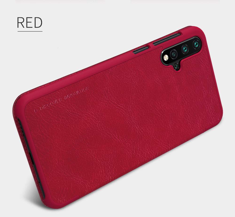 NILLKIN Protective Leather Phone Case For HUAWEI Nova 5 / Nova 5 Pro Smartphone - Black