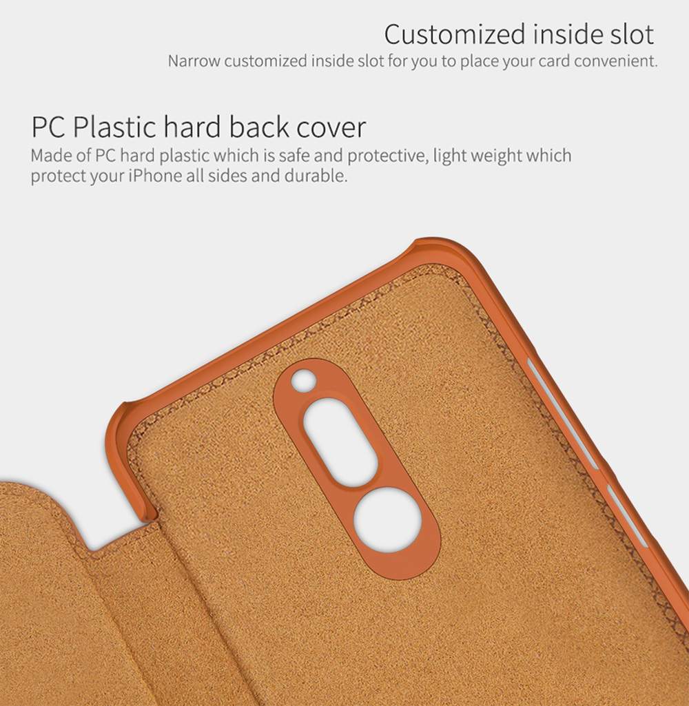 NILLKIN Protective Leather Phone Case For Xiaomi Redmi 8 Smartphone - Black