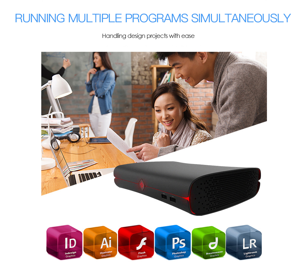 VORKE V6 Barebone Game PC Intel Core i7-6700HQ 3.5GHz Nvidia GTX960M 4GB VRAM ac WIFI Gigabit LAN SATA 3.0 Type C HDMI+DP SATA USB3.0