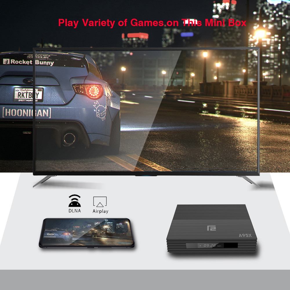 A95X F2 Amlogic S905X2 Android 9.0 4GB / 32GB TV Box with IR Remote 2.4G WiFi LAN