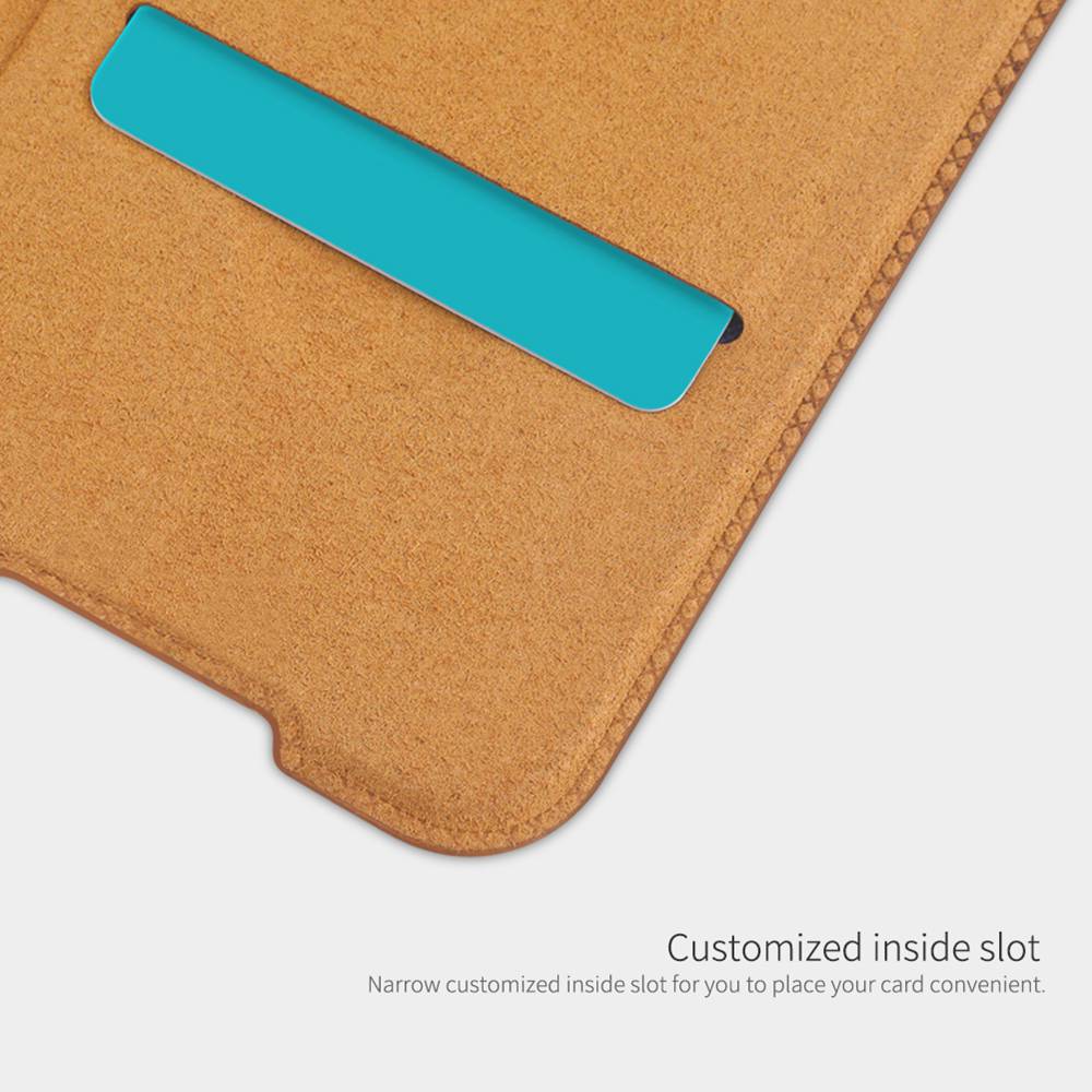 NILLKIN Protective Leather Phone Case For Xiaomi Redmi Note 8 Pro Smartphone - Red