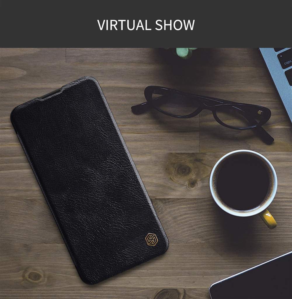 NILLKIN Protective Leather Phone Case For Xiaomi Redmi 8 Smartphone - Black