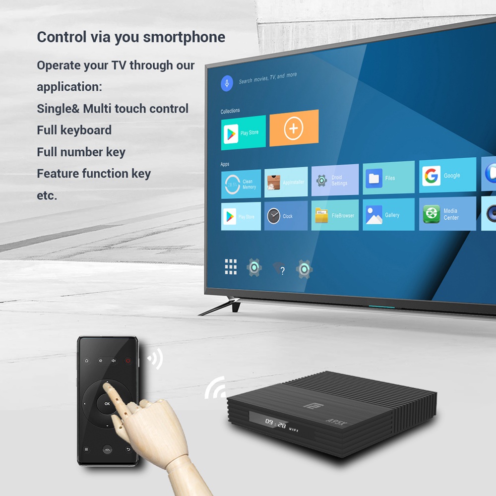 A95X F2 Amlogic S905X2 Android 9.0 4GB / 32GB TV Box with IR Remote 2.4G WiFi LAN