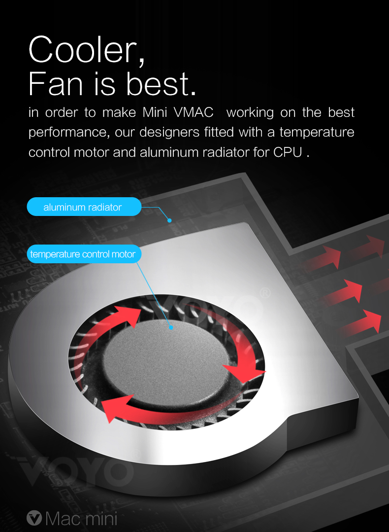 VOYO VMac (V1) Mini PC Licensed Windows 10.1 64bit Intel Apollo Lake Pentium N4200 4G DDR3L 32G eMMC 128G SSD 4K 2.4G/5G WIFI Gigabit LAN LibreELEC - Gold