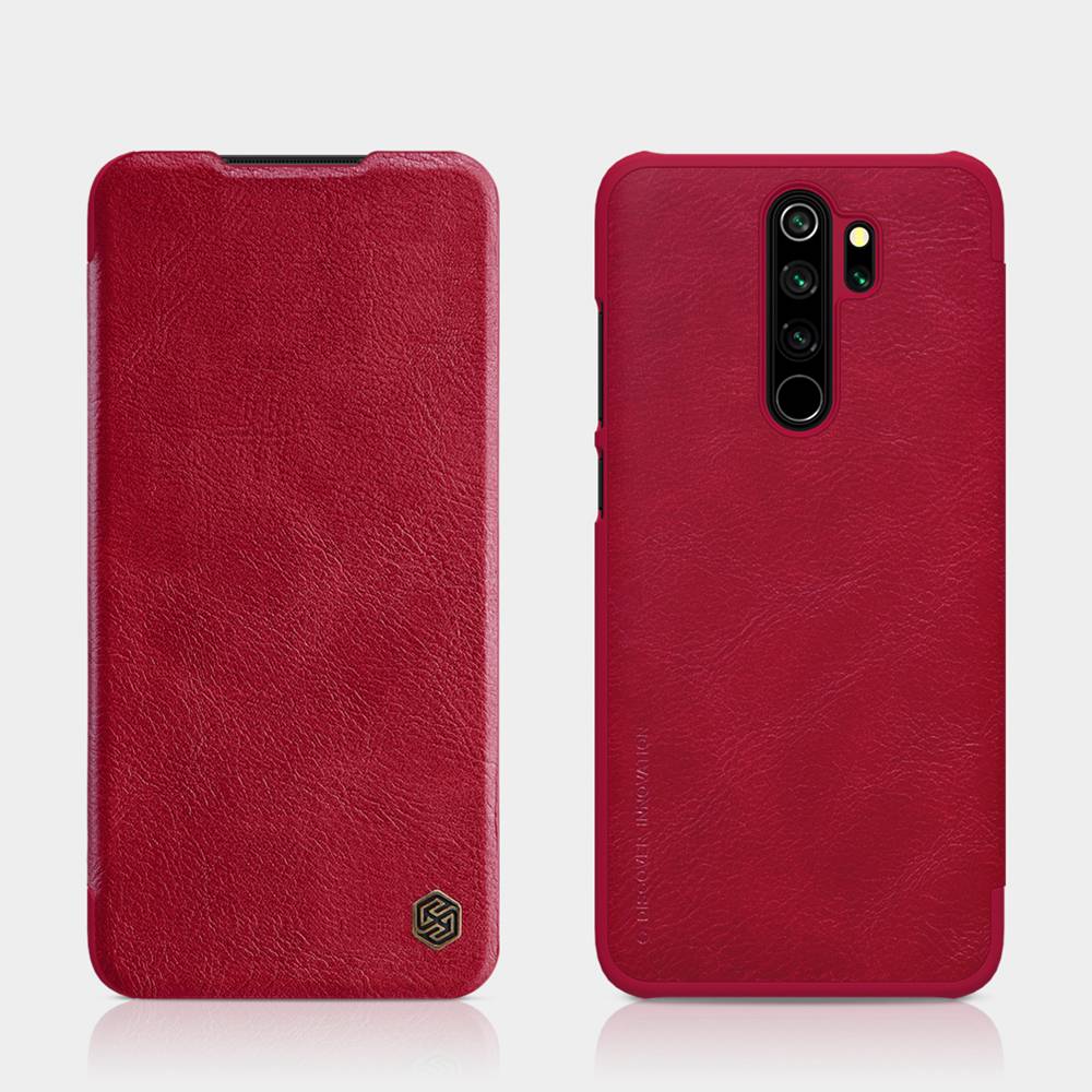 NILLKIN Protective Leather Phone Case For Xiaomi Redmi Note 8 Pro Smartphone - Red
