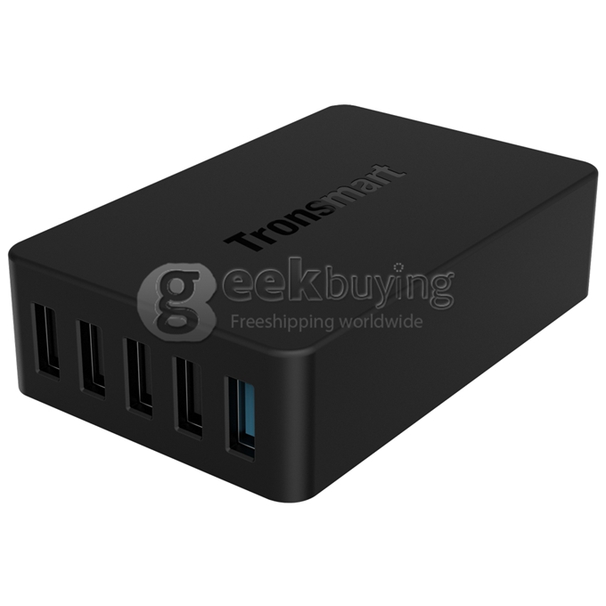 Qualcomm Certified Tronsmart Quick Charge 2.0 54W 5 Ports Desktop USB Charger Wall Charger for Samsung/Sony - EU Plug