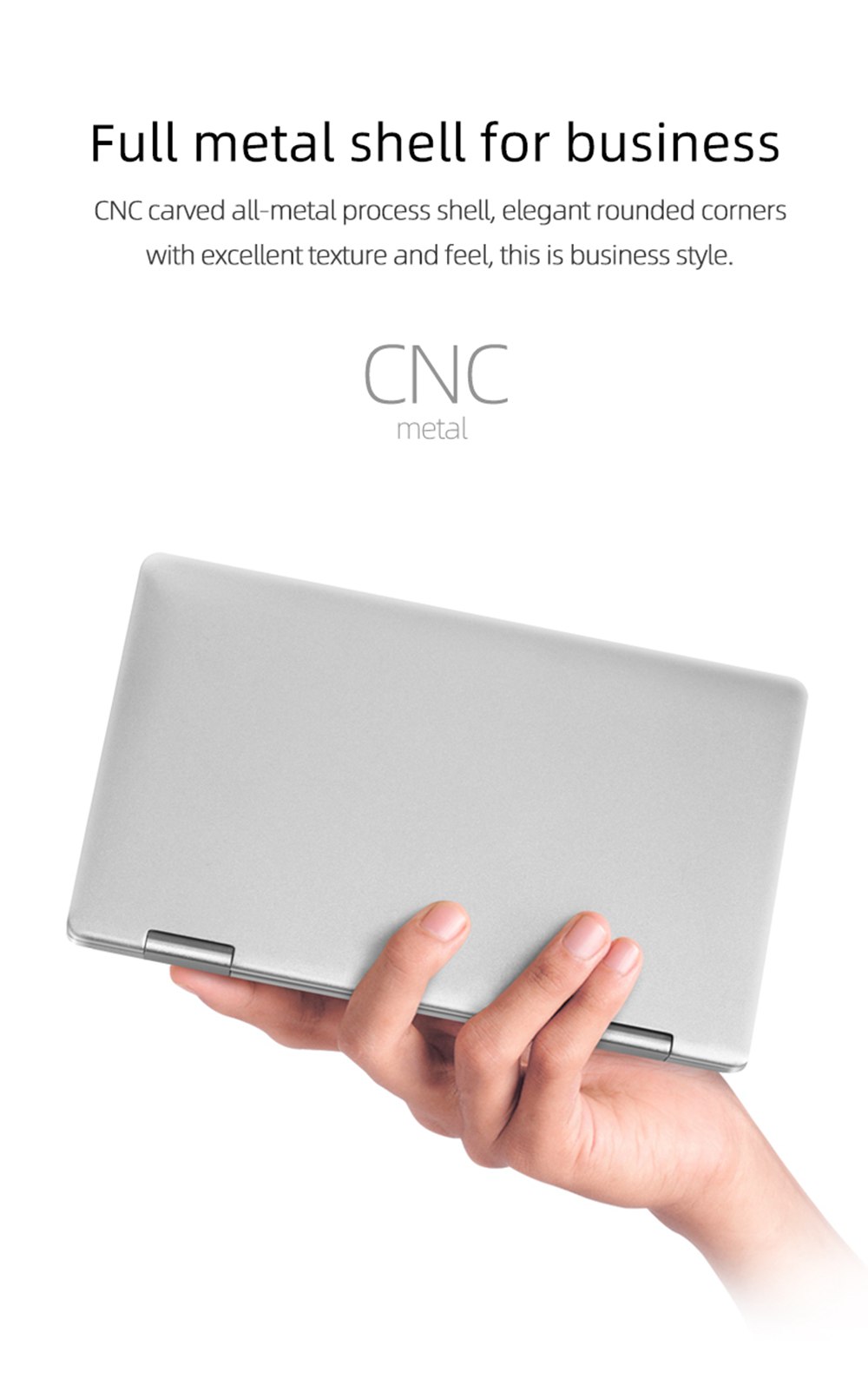 One Netbook One Mix 1S Laptop Intel Celeron 3965y Dual Core 7" 1920*1200 Windows 10 8GB DDR3 256GB PCI-E SSD US Plug - Silver