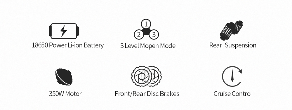FIIDO L2 Folding Electric Moped Bike City Bike Commuter Bike Max 25km/h Three Riding Modes 20Ah Lithium Battery 14 Inch Tire - White