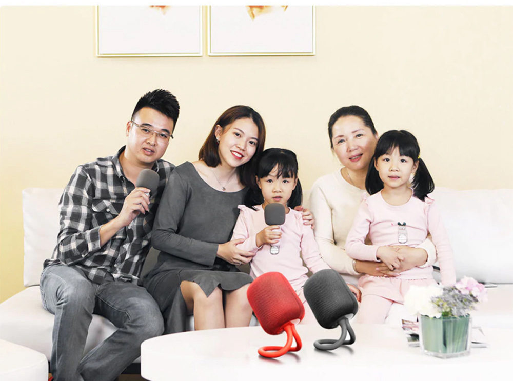Xiaomi iK8 Karaoke HiFi Stereo Speaker + Microphone Set 3.5mm Audio Cable 5200mAh Battery - Gray