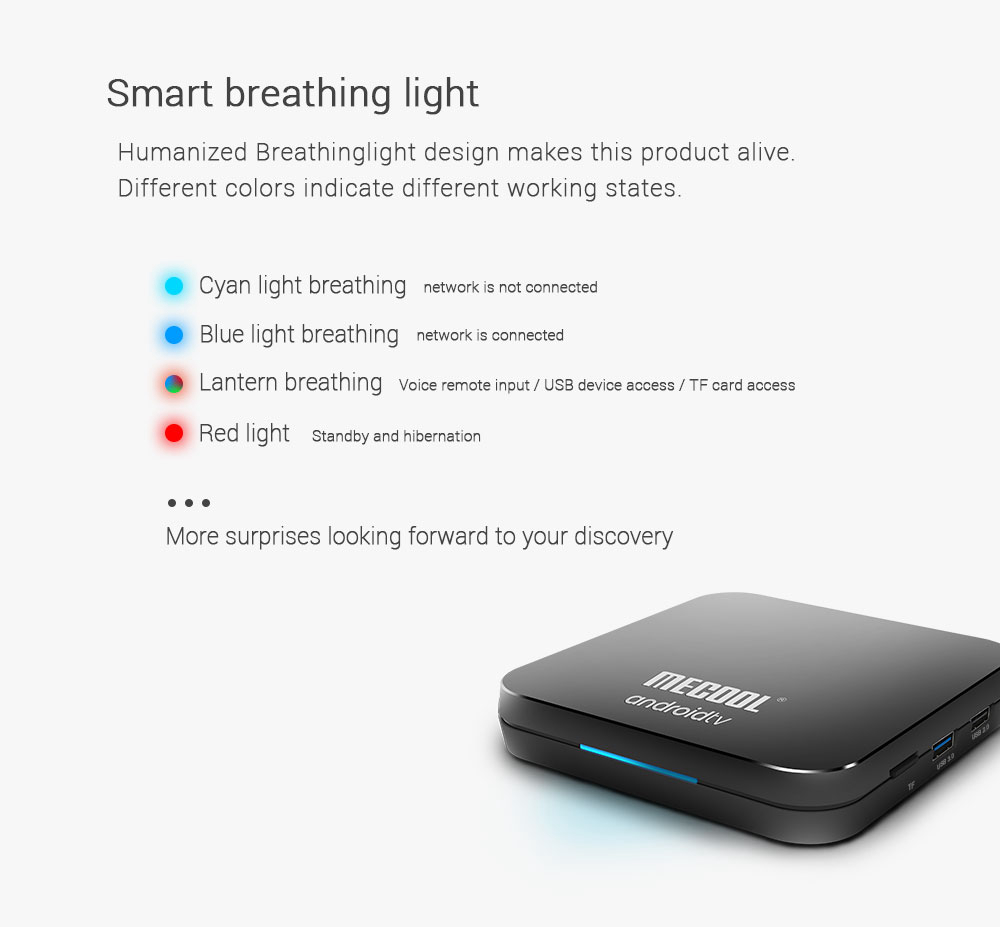 MECOOL KM9 Pro Google Certified Amlogic S905X2 Android TV 9.0 OS 4GB DDR4 32GB eMMC YouTube 4K TV Box with Voice Remote Dual Band WiFi LAN Bluetooth USB 3.0