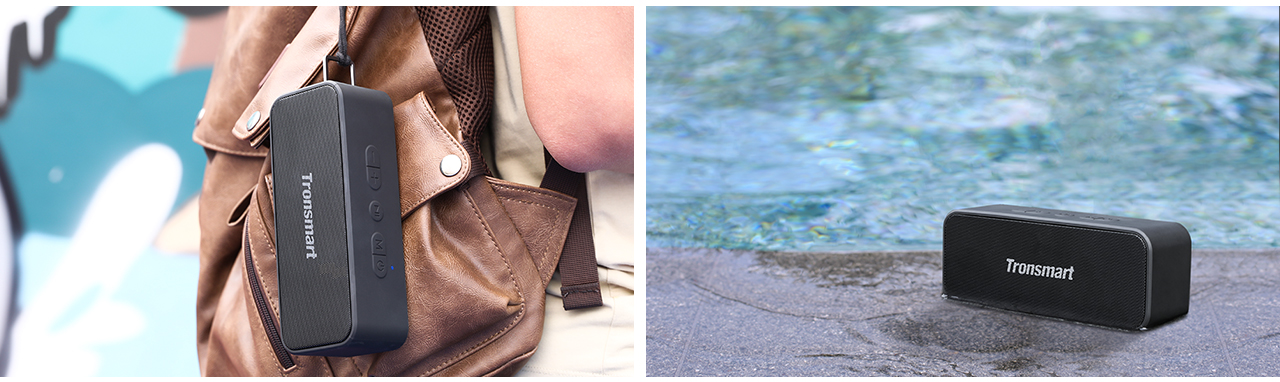 Tronsmart T2 Plus 20W Bluetooth 5.0 Speaker 24H Playtime IPX7 Waterproof Soundbar with TWS,Siri,Micro SD