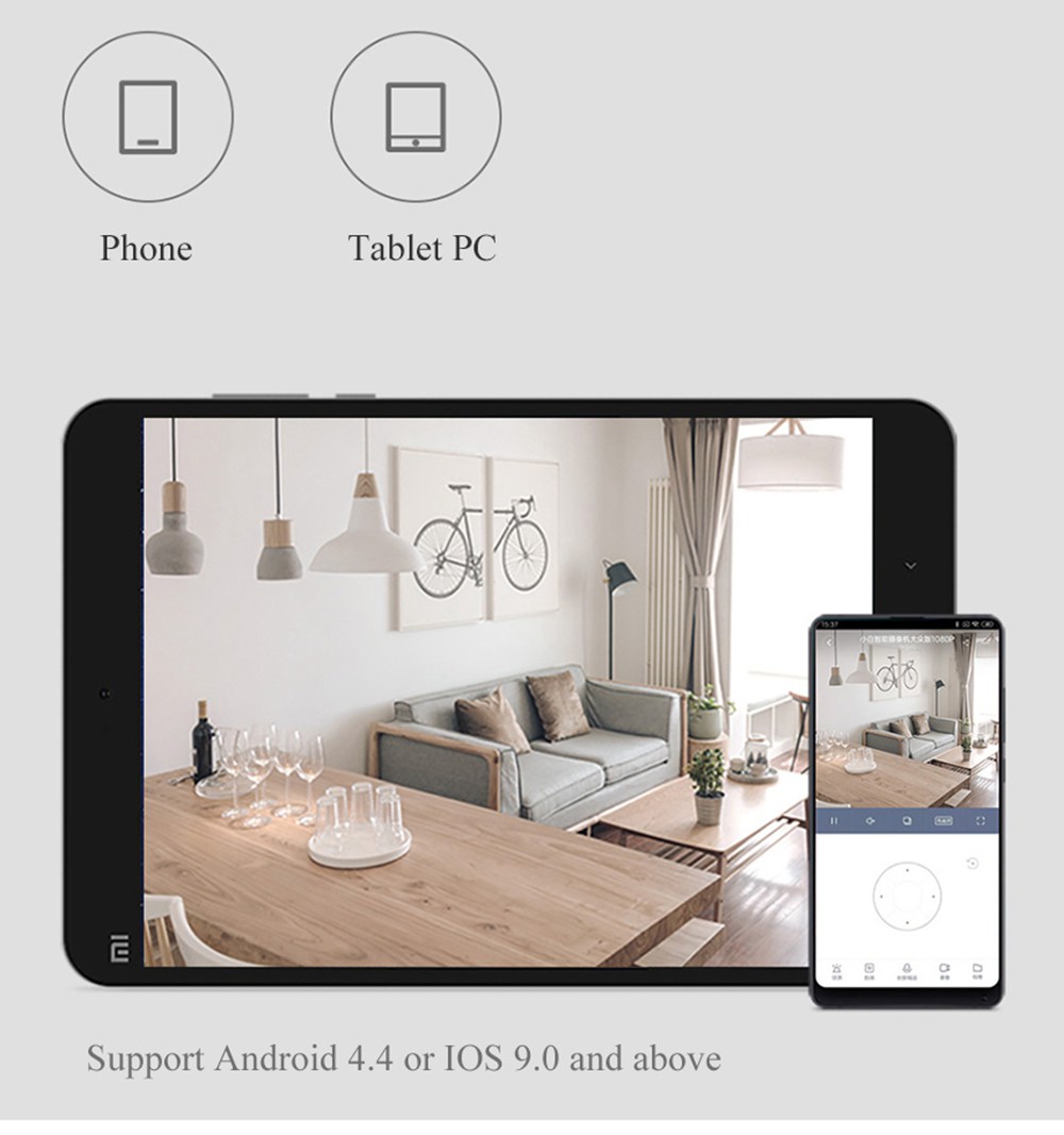 Xiaobai 1080P Smart Home IP Camera WIFI Security Monitor Public Version From Xiaomi Youpin - White
