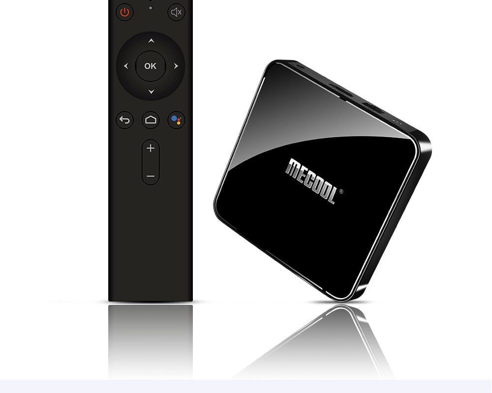 MECOOL KM3 Amlogic S905X2 Android 9.0 DDR4 4GB eMMC 64GB 4K TV Box with Voice Control Dual Band WiFi LAN Bluetooth USB 3.0