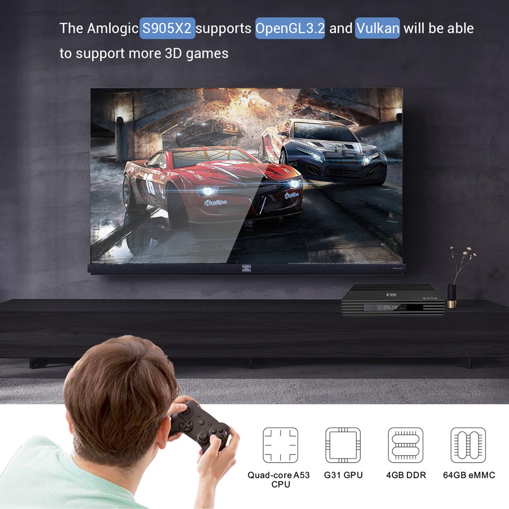 A95X F2 Amlogic S905X2 Android 9.0 4GB / 32GB TV Box with IR Remote 2.4G WiFi LAN