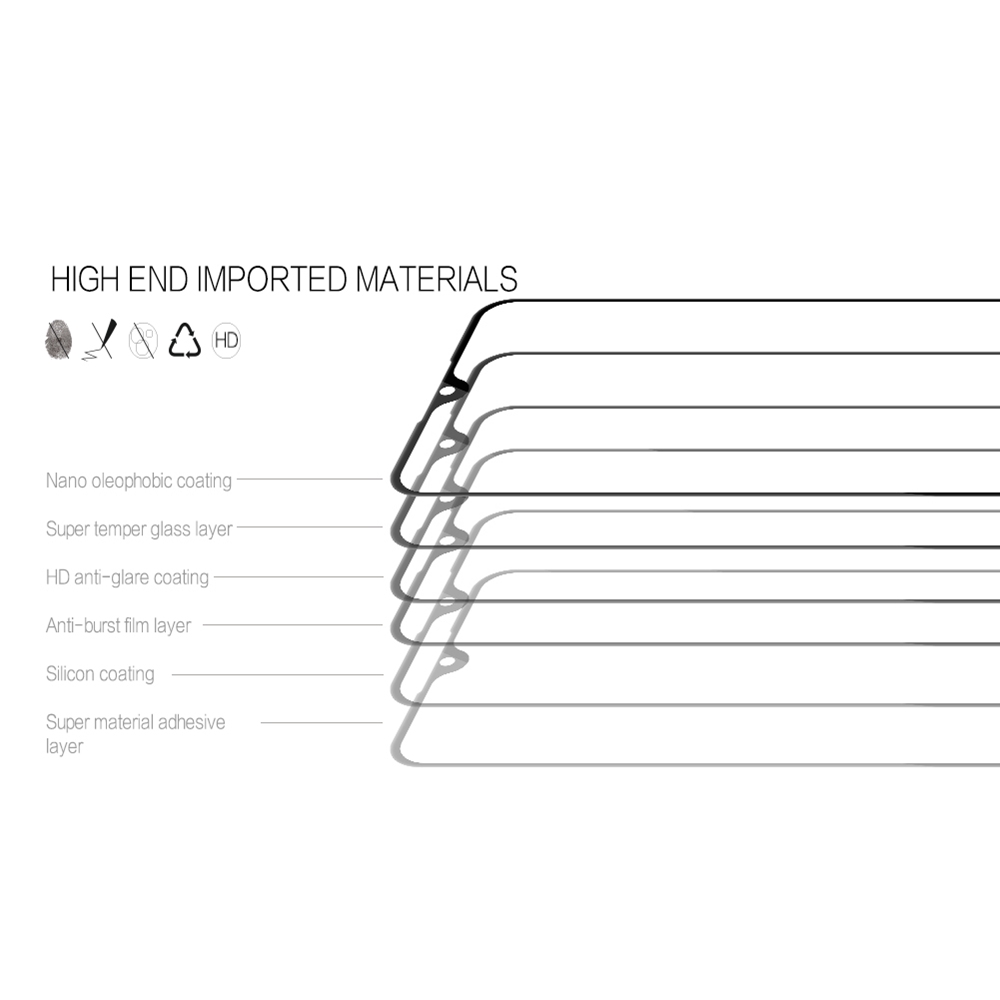 Nillkin CP+PRO Explosion-proof Glass Membrane Screen Protector For Xiaomi Mi CC9 / Xiaomi Mi9 Lite - Transparent