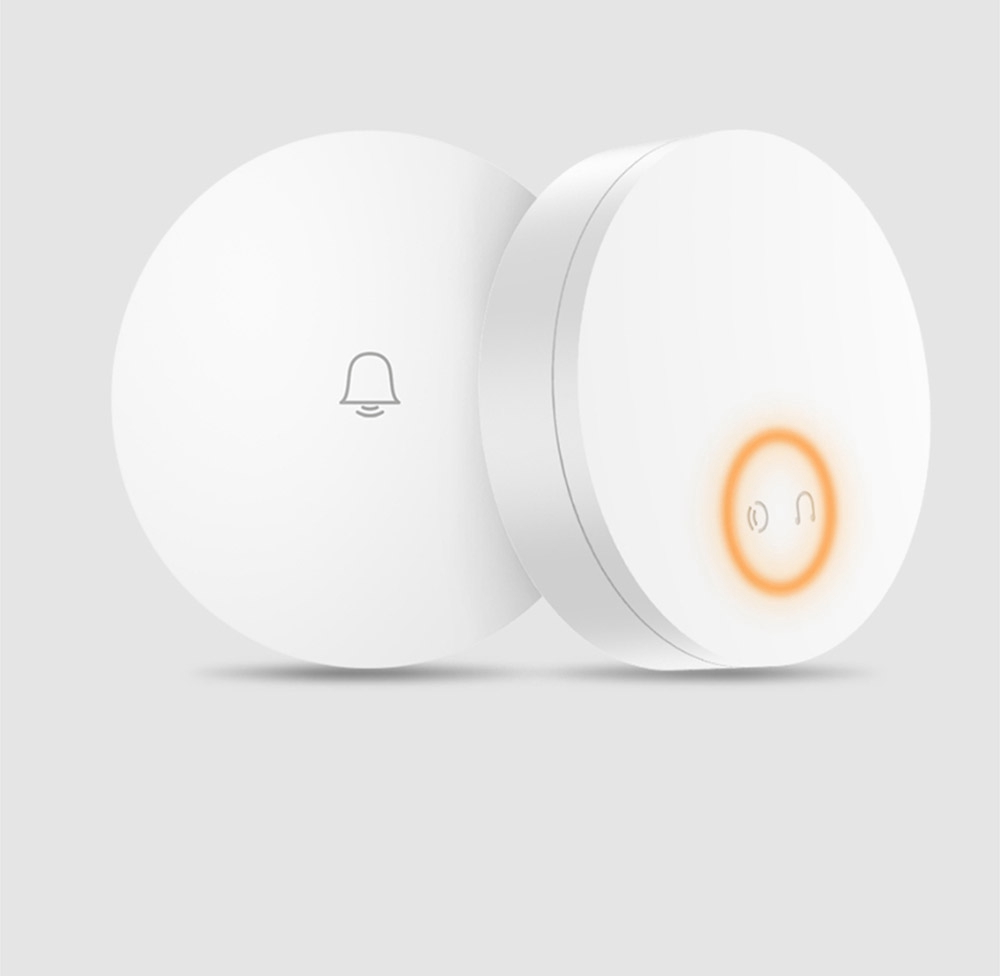 Xiaomi Linptech 110-240V Wireless Doorbell Automatic Generator Mijia APP Music Button CN Plug - White