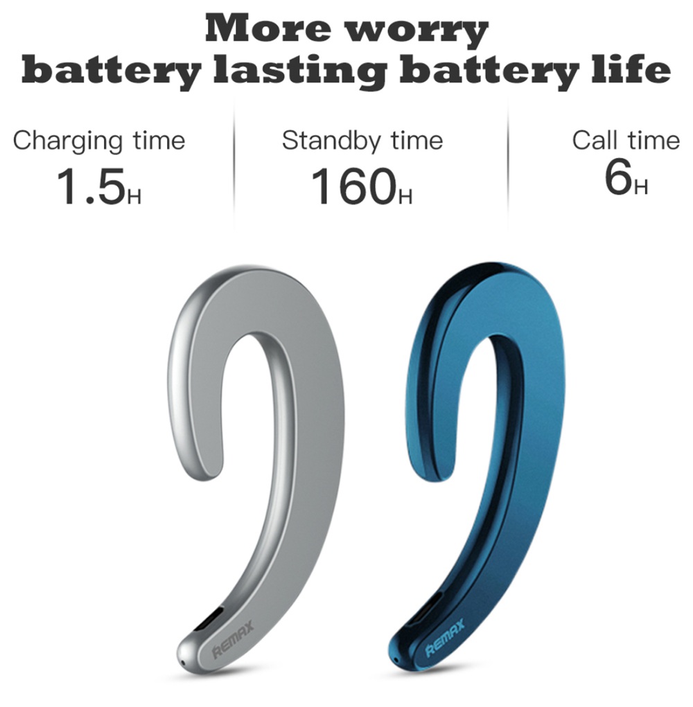 Remax RB-T20 Unilateral Bluetooth 4.1 Earphone Long Battery Life With Mic