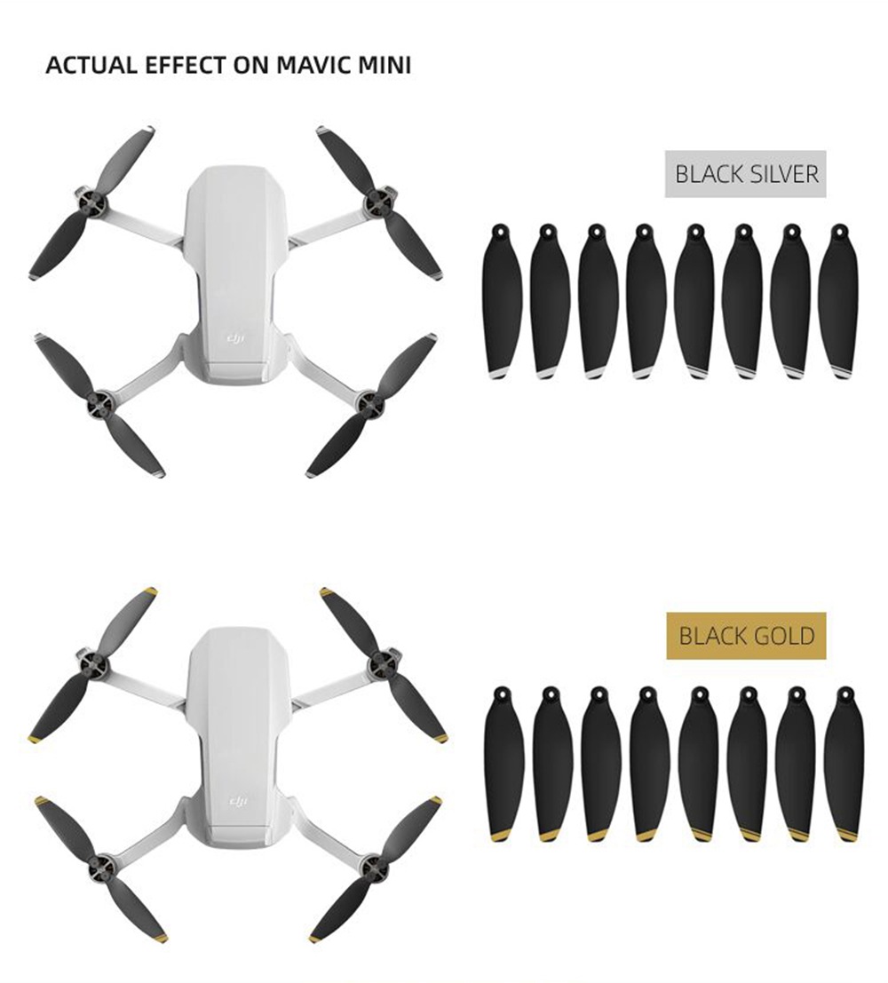 8pcs Sunnylife 4726F CW CCW Split Propeller For DJI Mavic MINI RC Aircraft - Gold