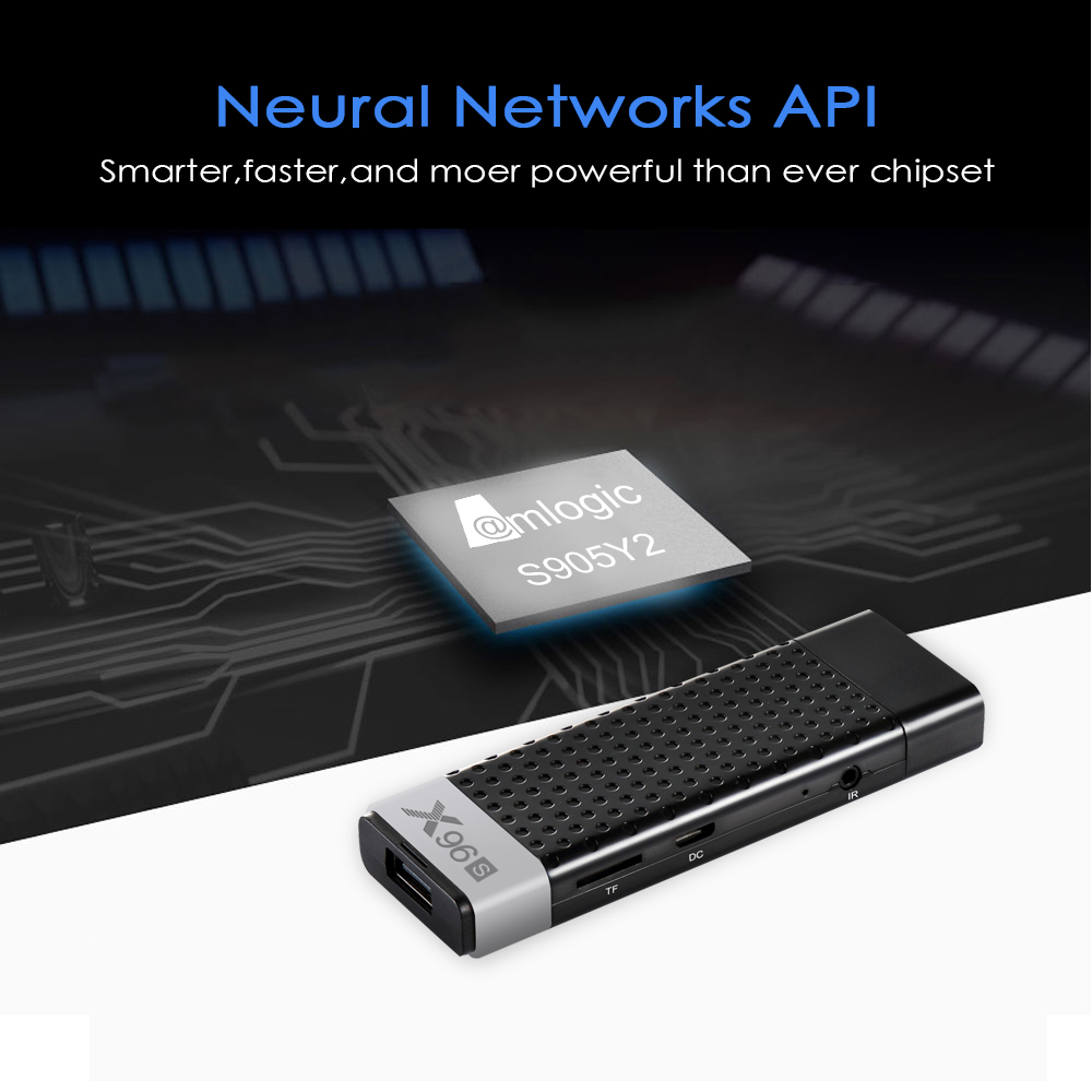 X96S Android 8.1 4GB DDR4 32GB eMMC Amlogic S905Y2 4K TV Dongle Dual Band WiFi Blutooth HDMI USB3.0