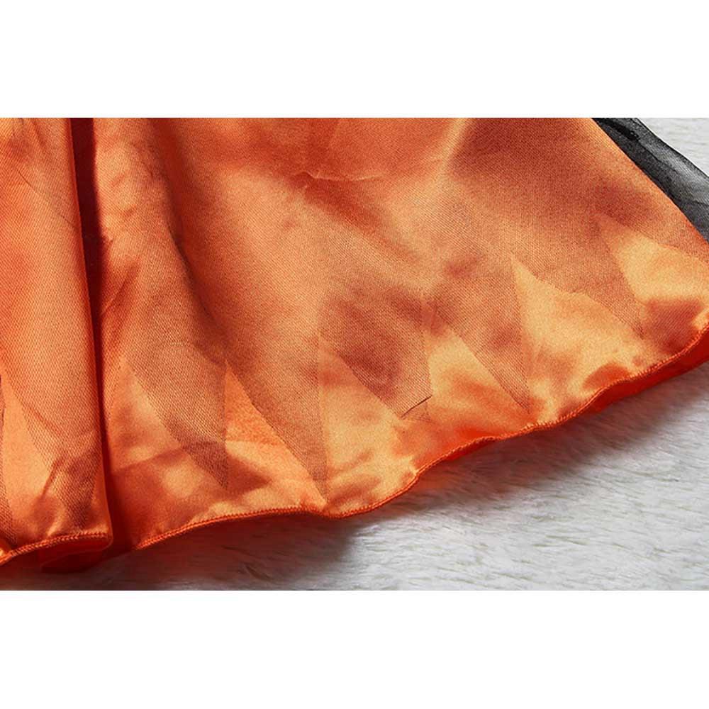 Halloween Costume Party Girls Cosplay Costume Dress Children's Dress Smock 140cm - Orange
