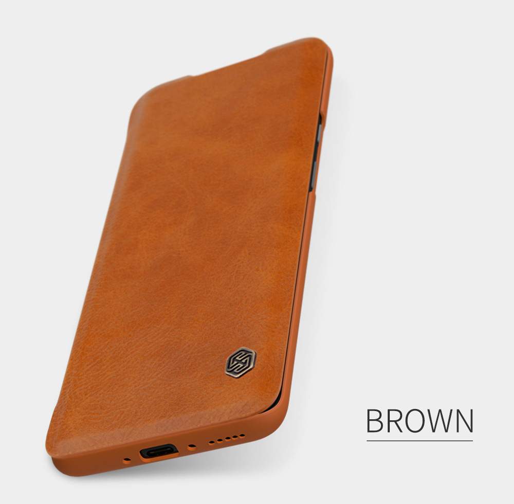 NILLKIN Protective Leather Phone Case For Oneplus 7T Pro Smartphone - Brown