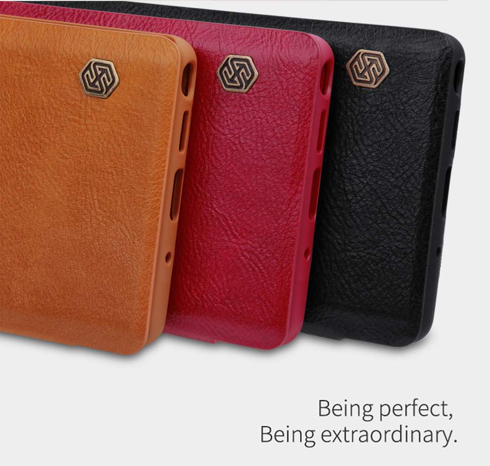 NILLKIN Protective Leather Phone Case For Samsung Galaxy Note 10 / Note 10 5G Smartphone - Black