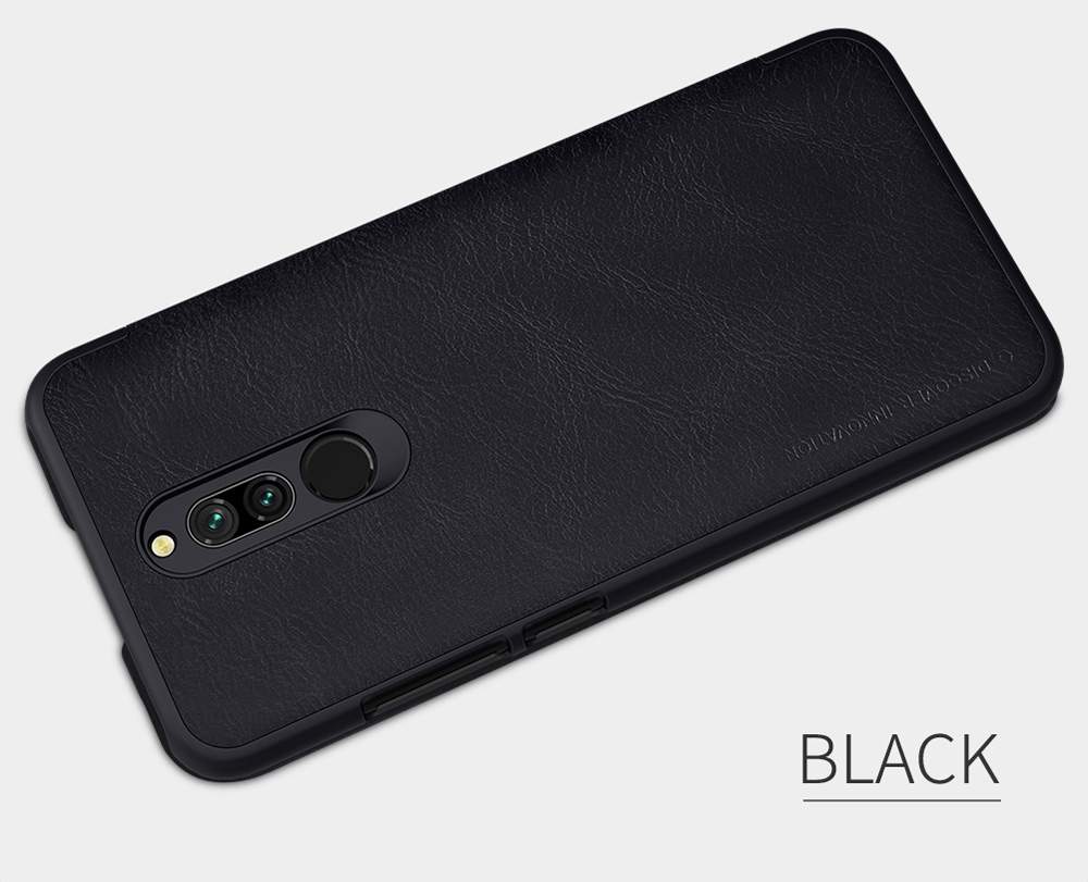 NILLKIN Protective Leather Phone Case For Xiaomi Redmi 8 Smartphone - Black