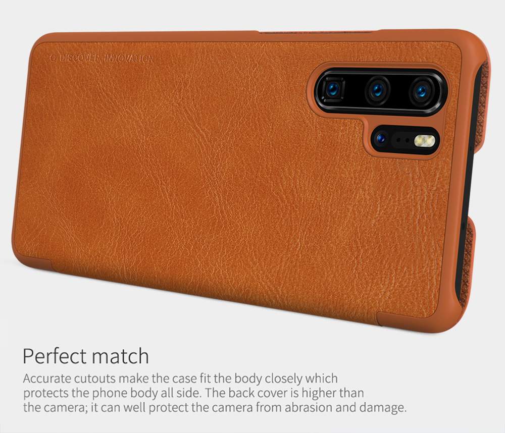 NILLKIN Protective Leather Phone Case For HUAWEI P30 Pro Smartphone - Black