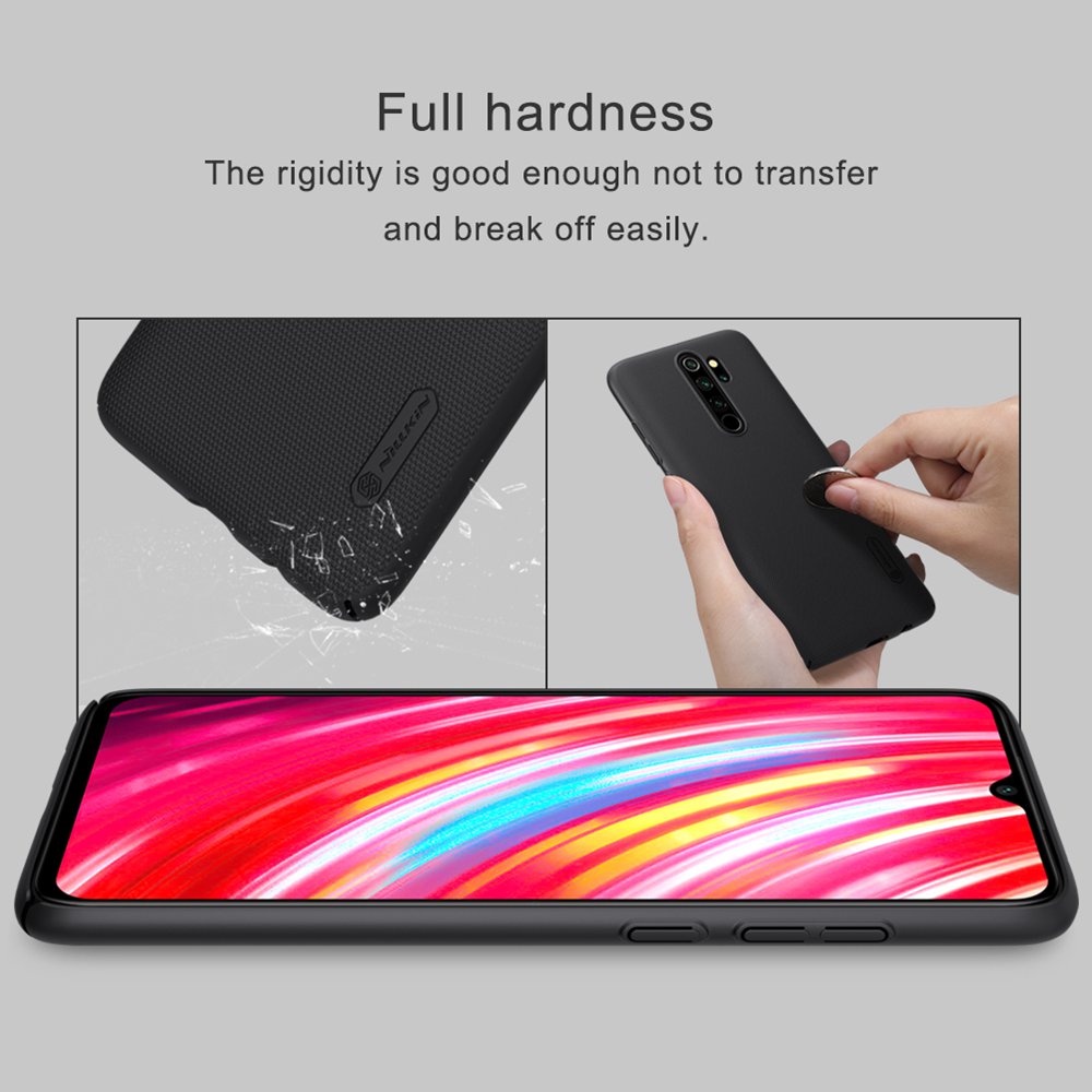 NILLKIN Protective Frosted PC Phone Case For Xiaomi Redmi Note 8 Pro Smartphone - Black