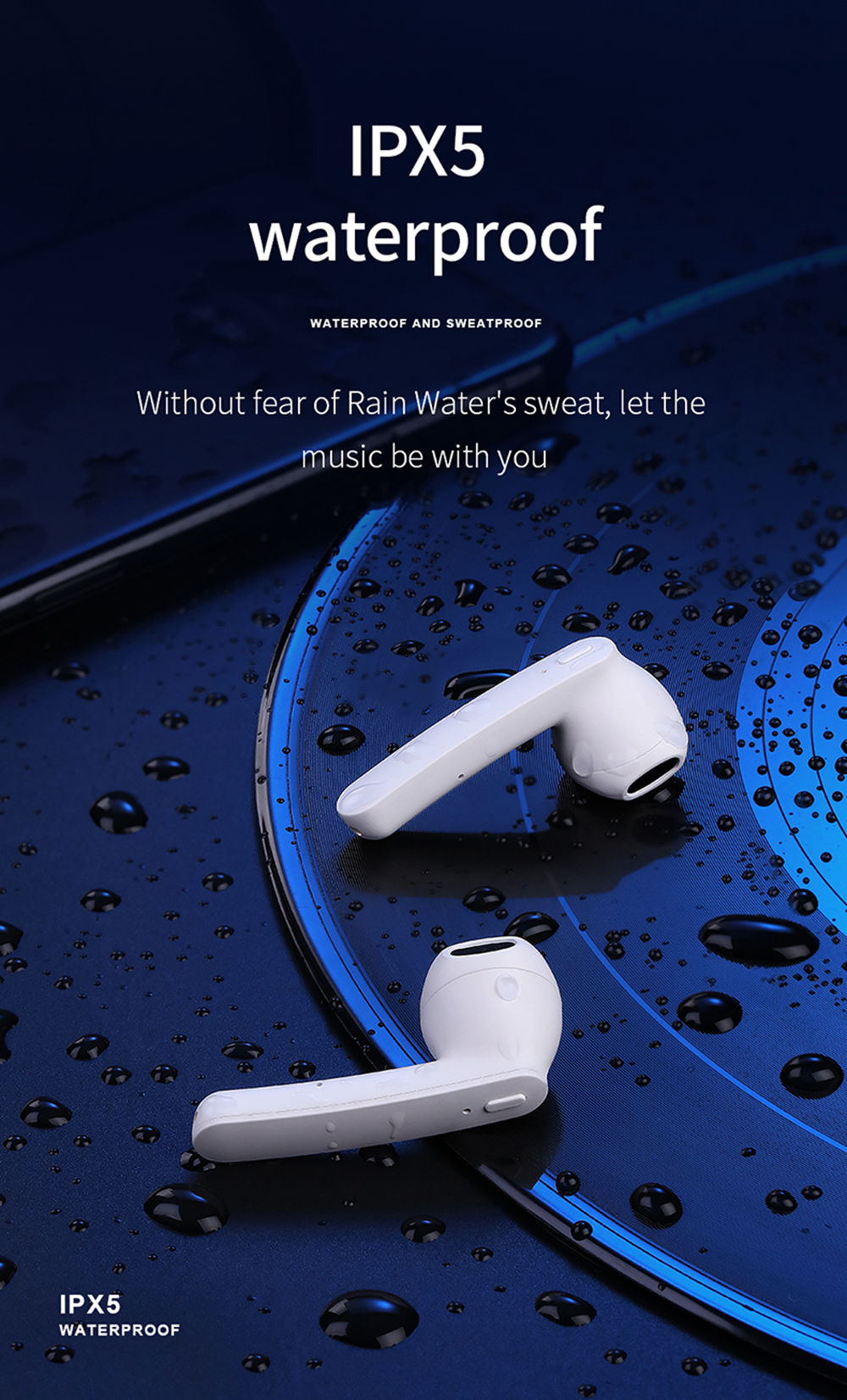 JOYROOM JR-T04 TWS Bluetooth Earbuds with Mic IPX5 Water Resistant - White