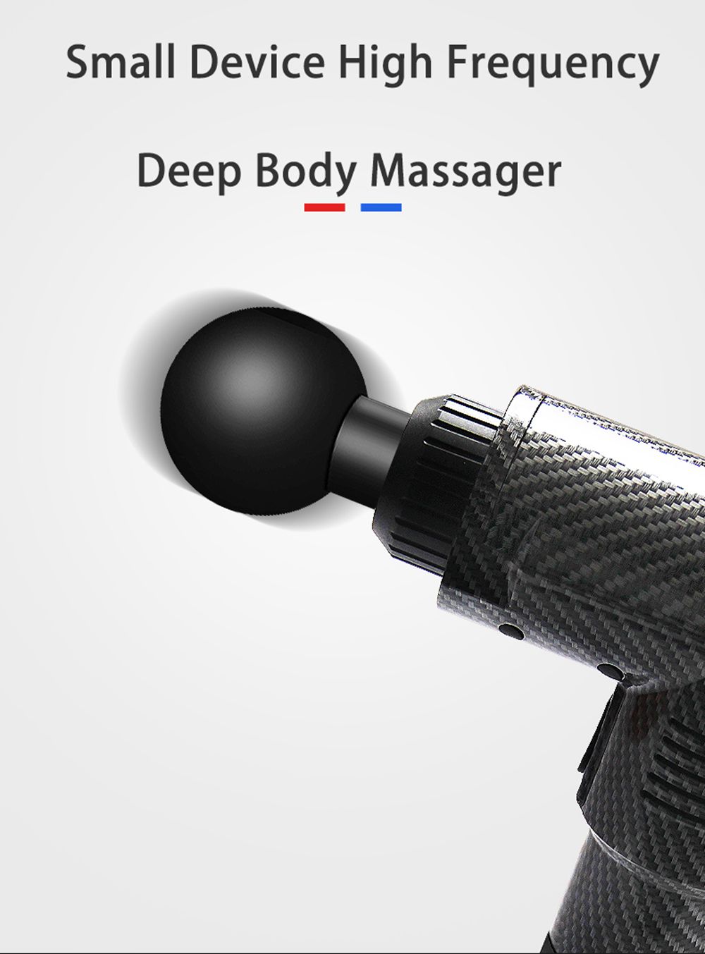 EMGUN-17 Upgraded Electric Massage Gun Relax Muscle Therapy Device Professional Body Relaxation Massager - Black