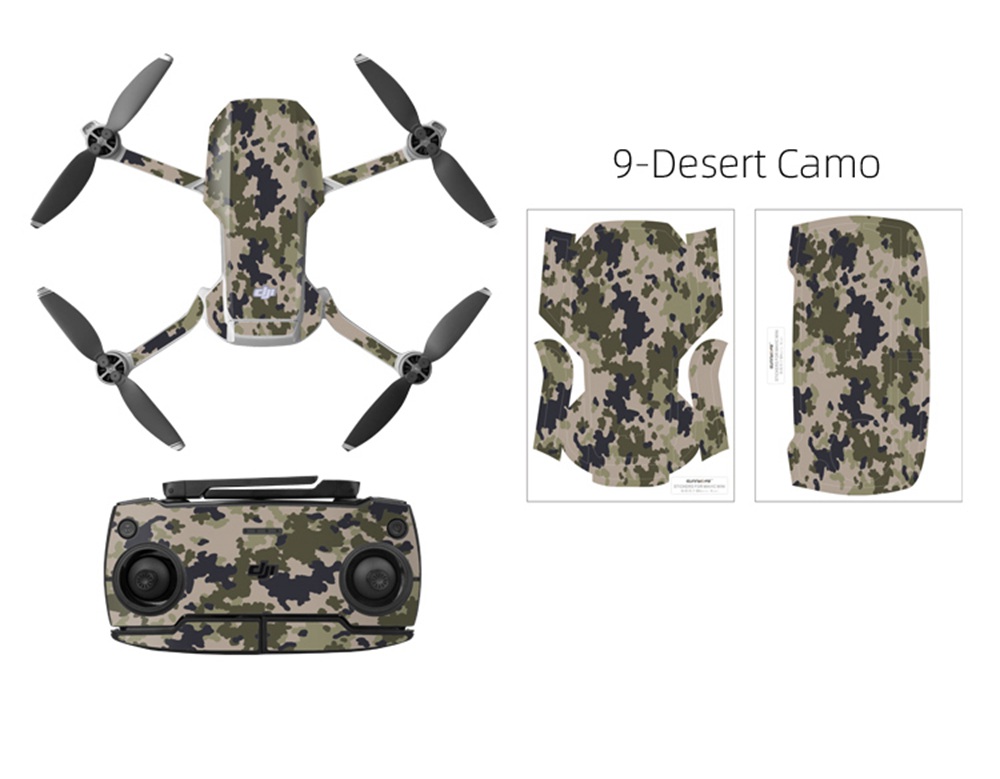 Sunnylife Expansion Accessories Aircraft Transmitter Sticker Set For DJI Mavic MINI RC Aircraft - Blue Shark