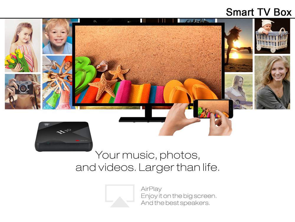 H10 TV Box Android9.0 Allwinner H6 4G/32G 2.4G+5G WiFi 100Mbps LAN USB3.0