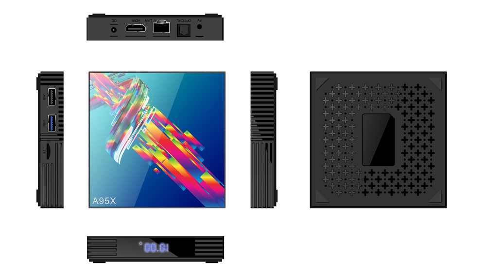 A95XR3 RK3318 Android 9.0 Netflix Google Play Youtube 4K TV BOX 2GB/16GB Bluetooth 2.4G+5G WiFi 100M LAN USB3.0