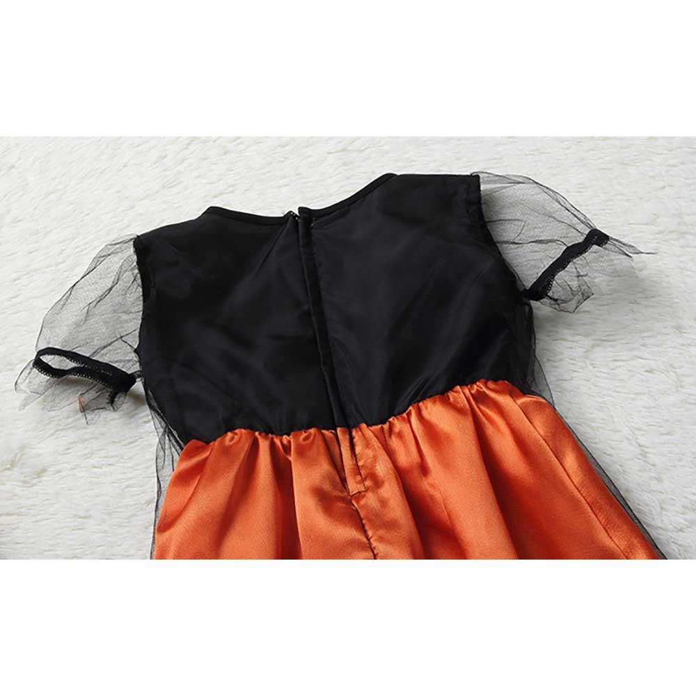 Halloween Costume Party Girls Cosplay Costume Dress Children's Dress Smock 140cm - Orange