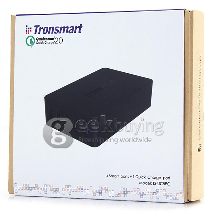 Qualcomm Certified Tronsmart Quick Charge 2.0 54W 5 Ports Desktop USB Charger Wall Charger for Samsung/Sony - EU Plug