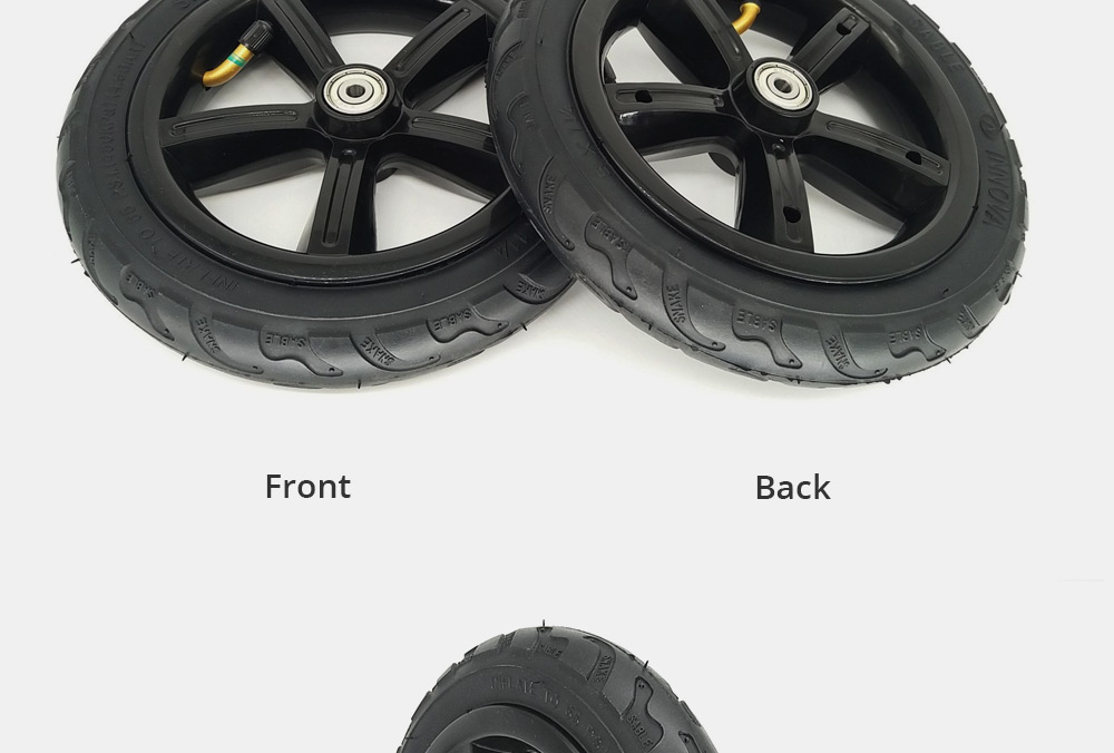 Pneumatic Tire For KUGOO S1 Including Hub - Black