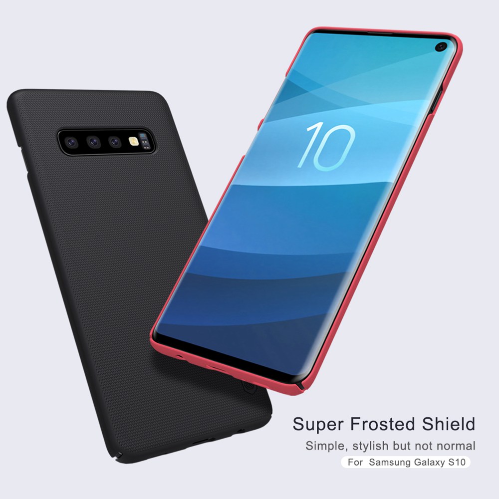 NILLKIN Protective Frosted PC Phone Case For Samsung Galaxy S10 Smartphone - Black