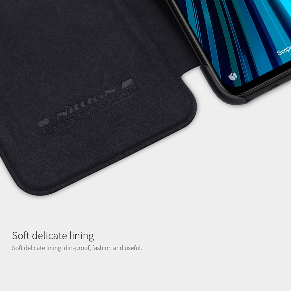 NILLKIN Protective Leather Phone Case For Xiaomi Redmi Note 8 Pro Smartphone - Red