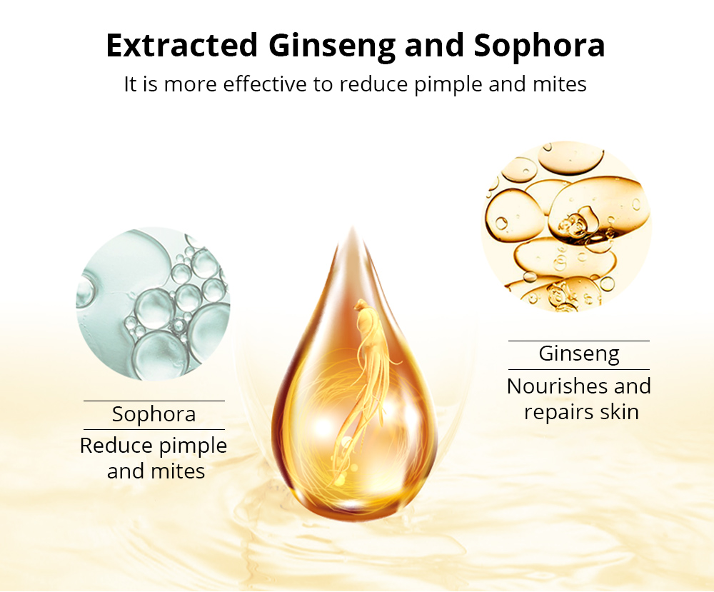 X-Water Ginseng Natural Facial Soap 2.6oz Anti-mite Anti-acne Oil-control Cleansing Soap(1 Bar)