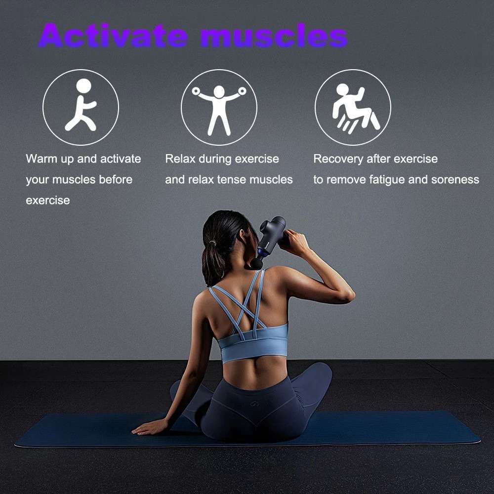 Xiaomi YUNMAI Handheld Massage Fascia Gun Muscular Therapeutic Apparatus 3 Modes 3200 RPM - Dark Gray