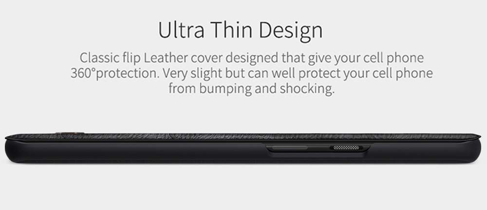 NILLKIN Protective Leather Phone Case For Oneplus 7T Pro Smartphone - Brown