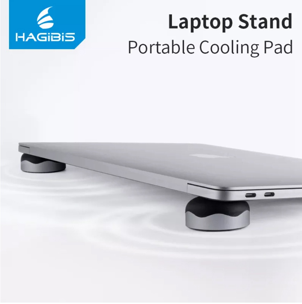 2pcs Hagibis Powerful Magnetic Cooling Pad Desktop Stand Holder For MacBook Laptop Tablet - Silver