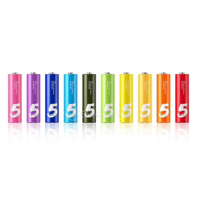 Original Xiaomi Rainbow Zi5 1.5V AA Alkaline Battery Set 10Pcs