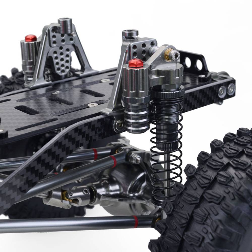 Upgrade Straight Bridge 313mm Wheelbase CNC Aluminum And Carbon Fiber Chassis With Power System For 1/10 AXIAL SCX10 RC Rock Crawler Climbing Vehicle