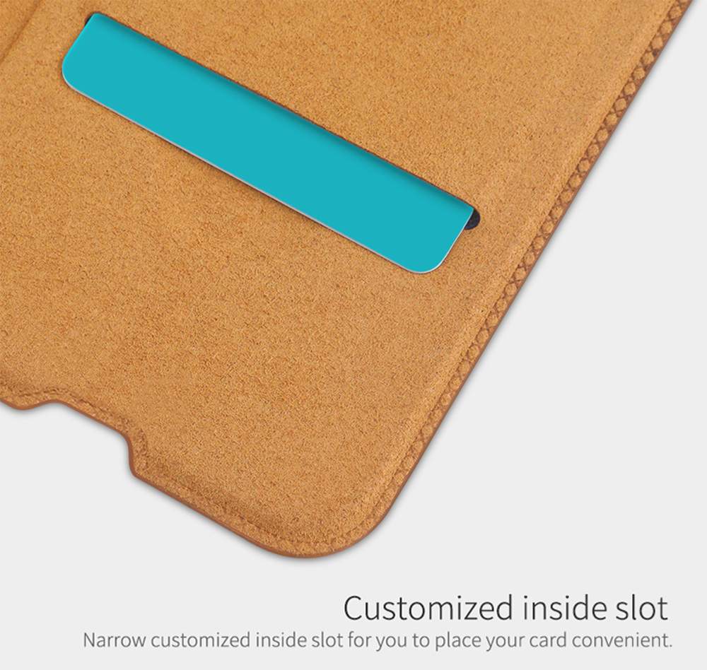 NILLKIN Protective Leather Phone Case For Samsung Galaxy A90 5G Smartphone - Black