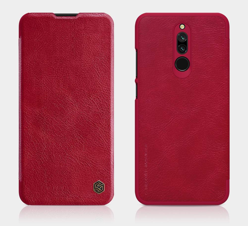 NILLKIN Protective Leather Phone Case For Xiaomi Redmi 8 Smartphone - Black