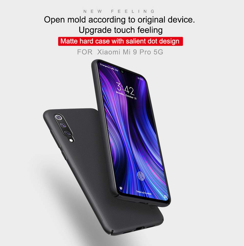 NILLKIN Protective Frosted PC Phone Case For Xiaomi Mi 9 Pro Smartphone - Black