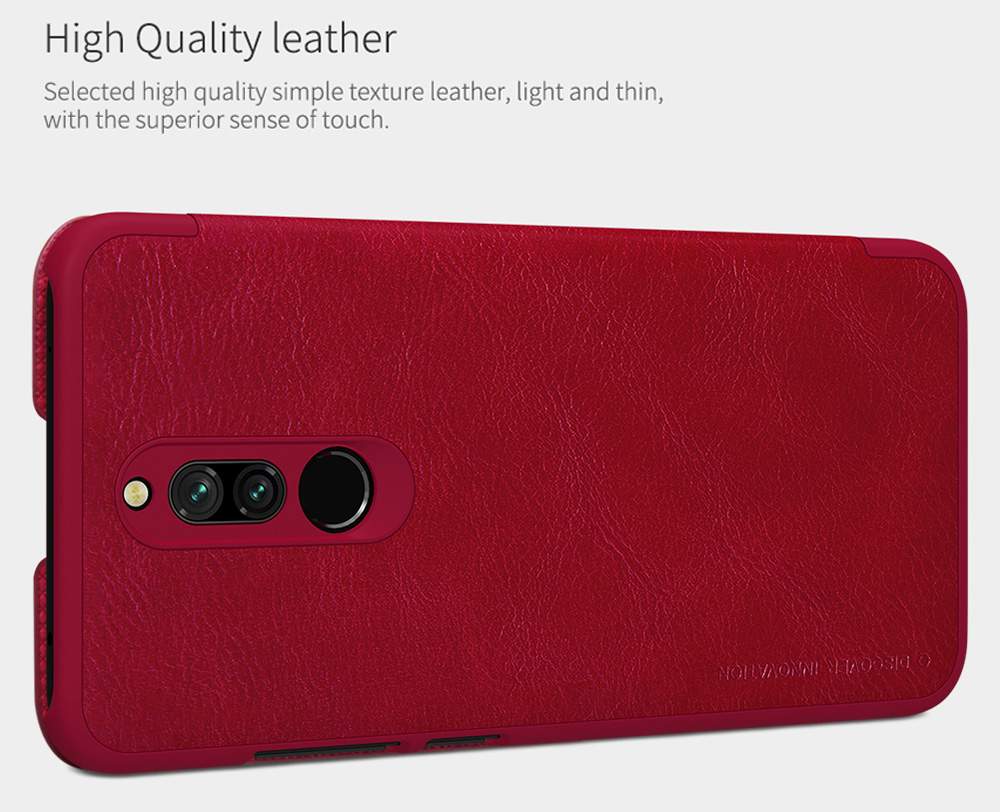 NILLKIN Protective Leather Phone Case For Xiaomi Redmi 8 Smartphone - Black